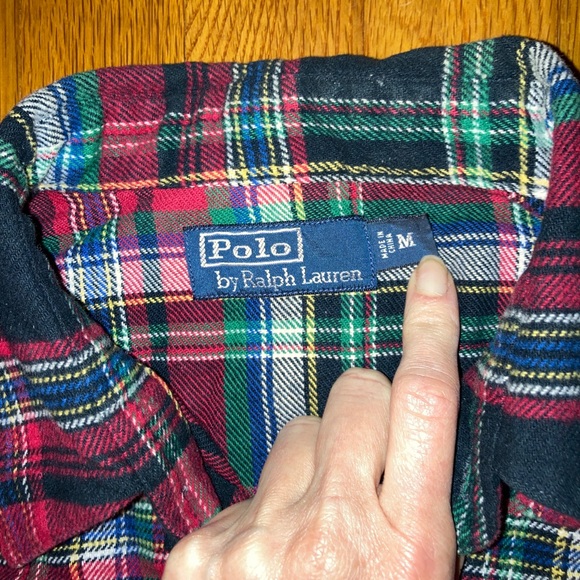 Polo Ralph Lauren Western Patch Suede Elbow Snap Plaid Flannel Shirt - Picture 5 of 11